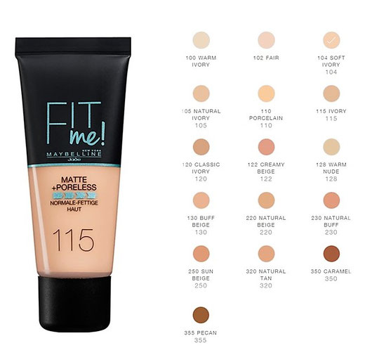 Maybelline New York Fit Me Matte & Poreless swatch