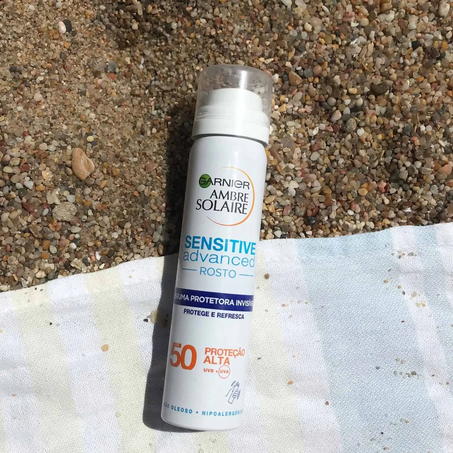 Spray cu protectie solara Garnier Ambre Solaire Sensitive Advanced Face SPF 50 Review si Pareri